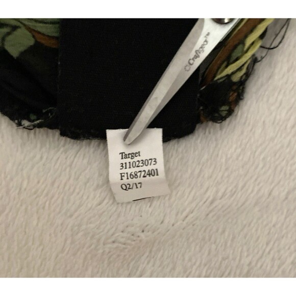 Who What Wear Floral Blouse Womens MEDIUM Sheer Chiffon Ruffle Tie Neck - Picture 8 of 12